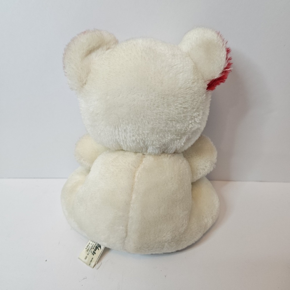 Gerber Red/ White Teddy Bear VTG Atlanta Novelty 8" RARE Foam Filled Plush Body - Picture 2 of 5